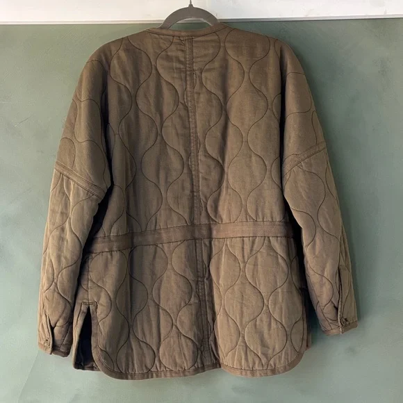 Women's Quilted olive jacket - Picture 3 of 3